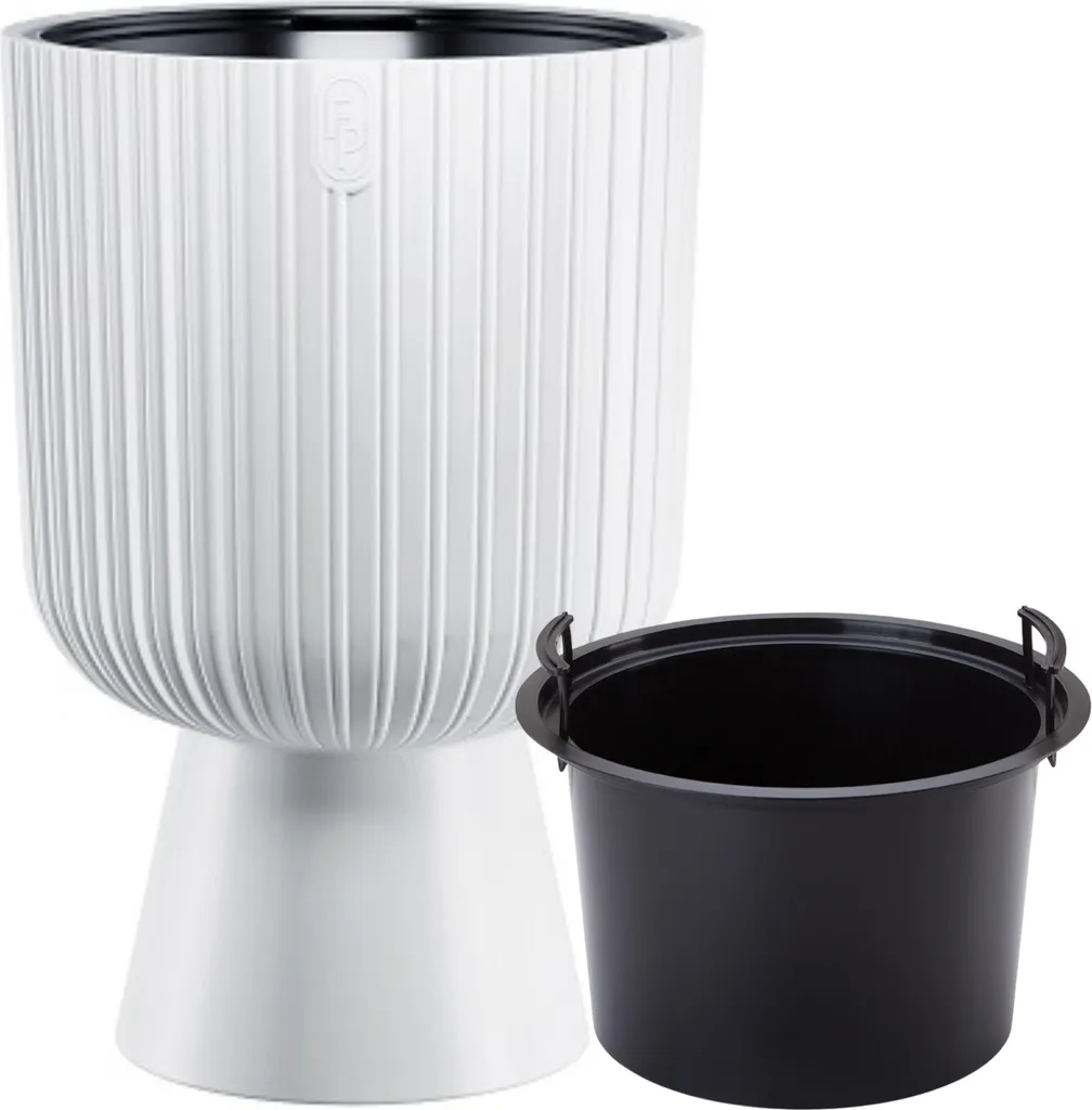 Jardinière Blanche Keli Mika 30 pour Déco Salon et Angle de Chambre