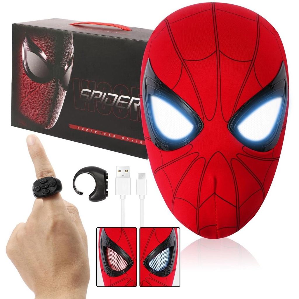 LED Superhelden Maske mit beweglichen Augen & Fernbedienung Produktbild 