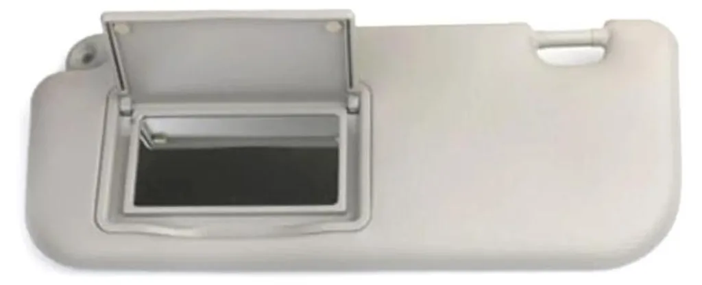 Pare-soleil voiture avec miroir de maquillage intégré conducteur gris
