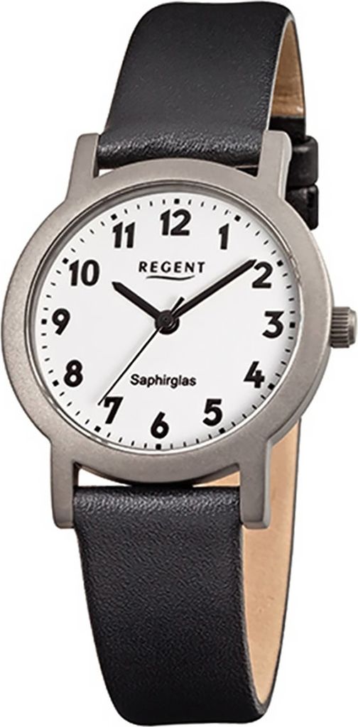 Regent Titan Damen Uhr F-663 Quarzuhr Armband schwarz D2URF663