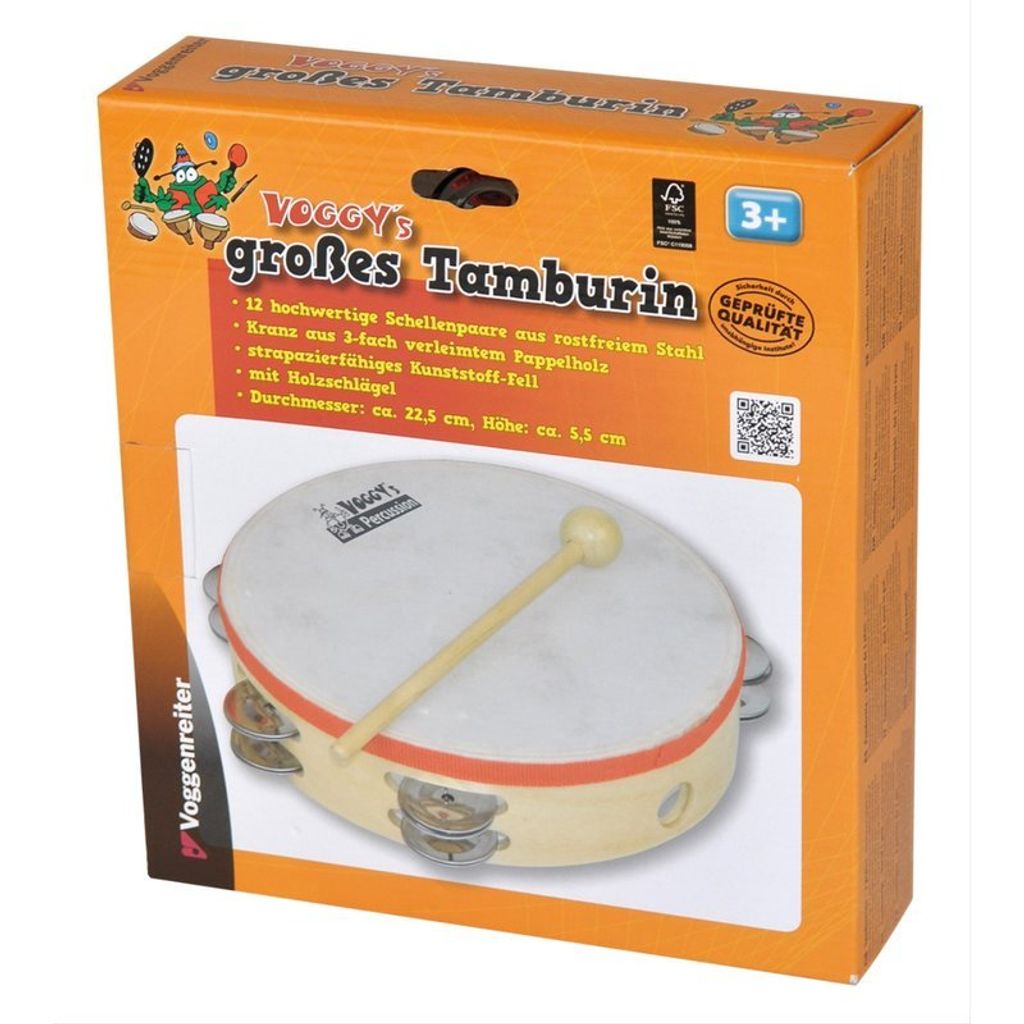 Voggenreiter Voggys Großes Tamburin, Schellenkranz, Image du produit 