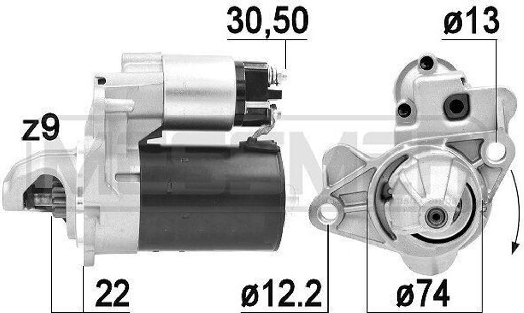 ERA 220918A Starter Anlasser 0,9kW für MINI Schrägheck (R50, R53) 12V