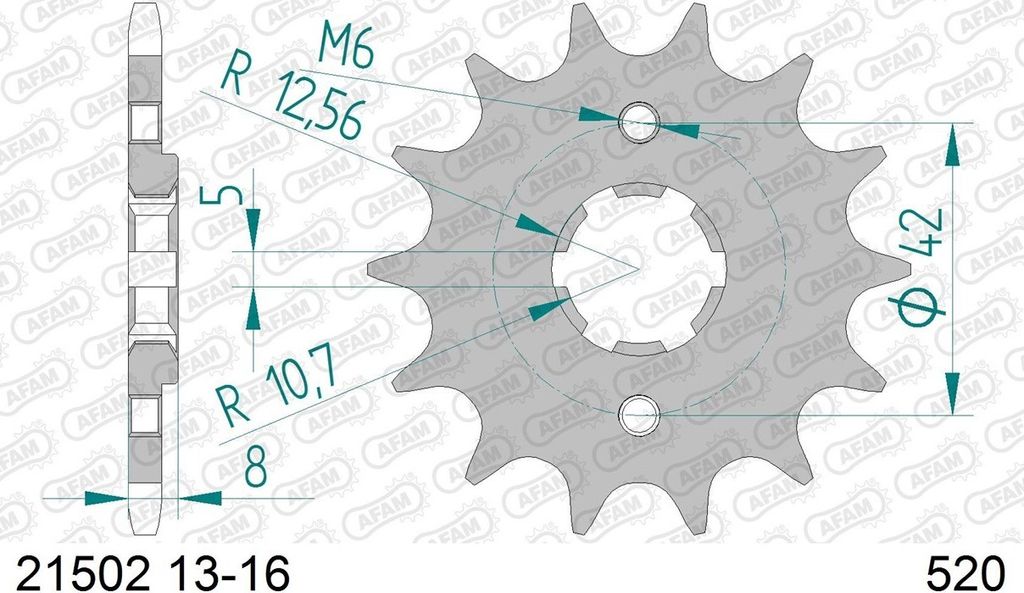 AFAM Standard Stahlritzel vorne 21502 - 520