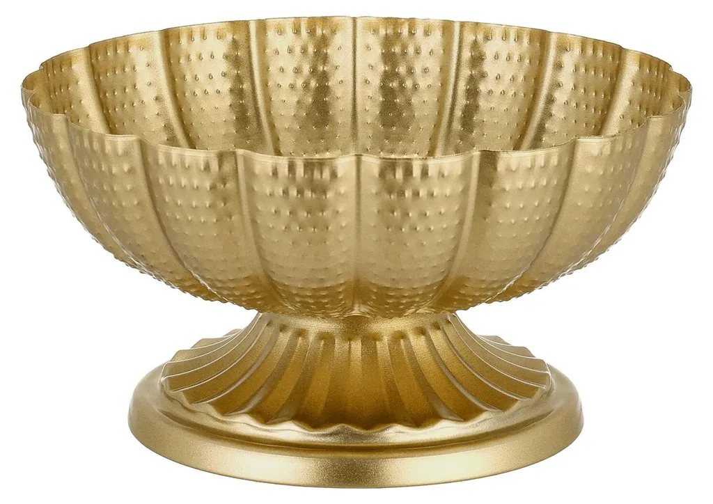 Centre de Table Bas : Vase Mariage Or 12 cm pour une Vue Dégagée