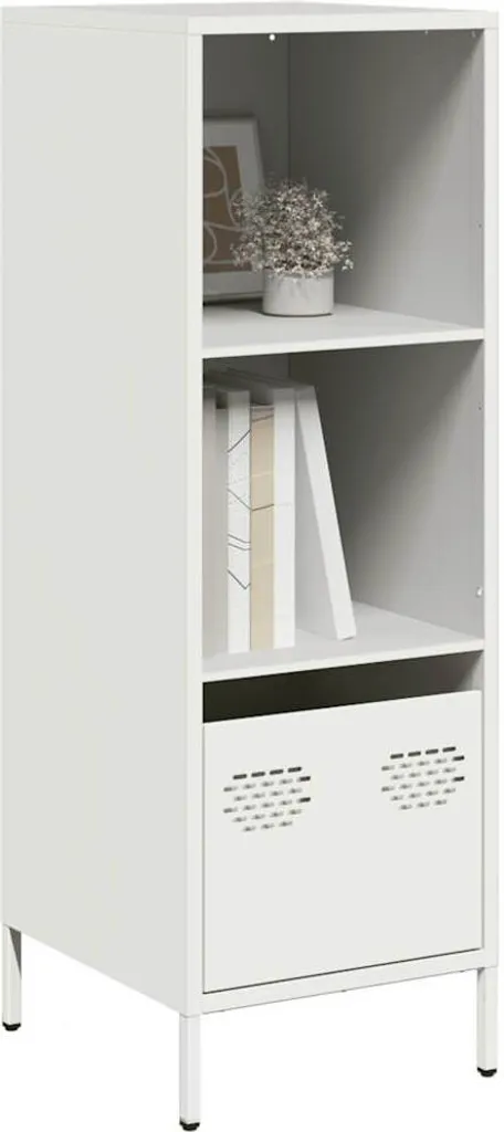Credenza Alta Bianca Maison Exclusive 35x39x103,5 cm in Acciaio