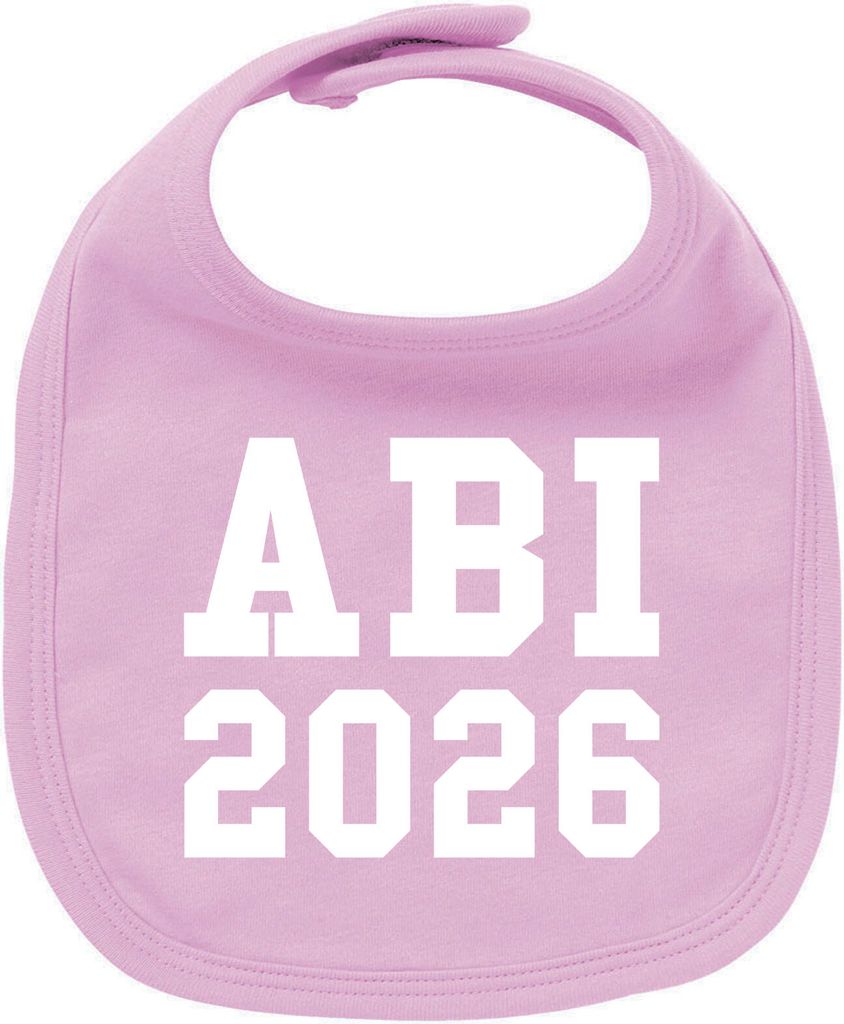 Huuraa Unisex Babylatz ABI 2026 Abitur Geschenk Babypink Baumwolle ABI 2026 Mitbringsel