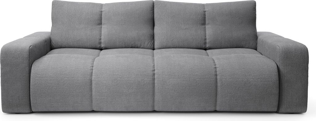 Sofa DUCA mit Schlaffunktion, Schlafsofa, Wohnzimmersofa, Couch, Soffa, Bettsofa, Jersey-Stoff – Grau FLOW 17