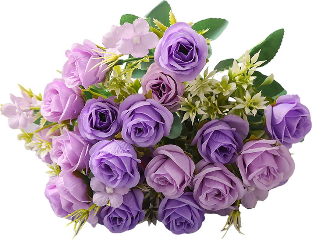 Künstliche Rose, 10 Gabeln, koreanischer Stil, exquisiter, lebensechter, pflegeleichter, dekorativer Simulationsblumenstrauß