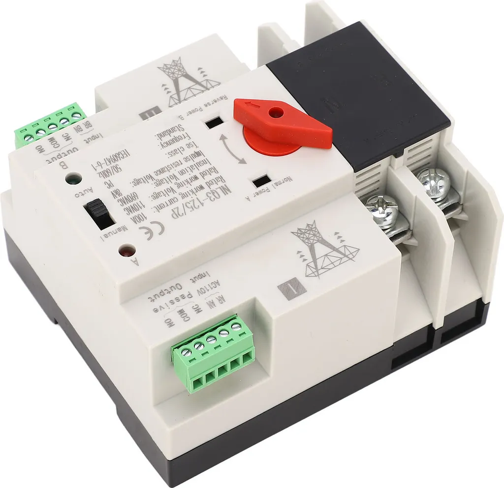 ATS Double Puissance 100A 110V 2P Montage Rail 35mm Haute Performance - 6