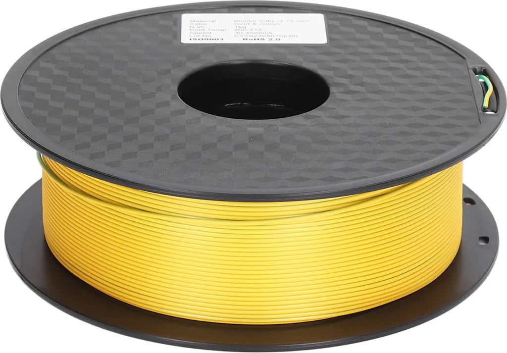 Consommable impression 3D filament PLA bicolore satiné mat 1,75mm 1kg