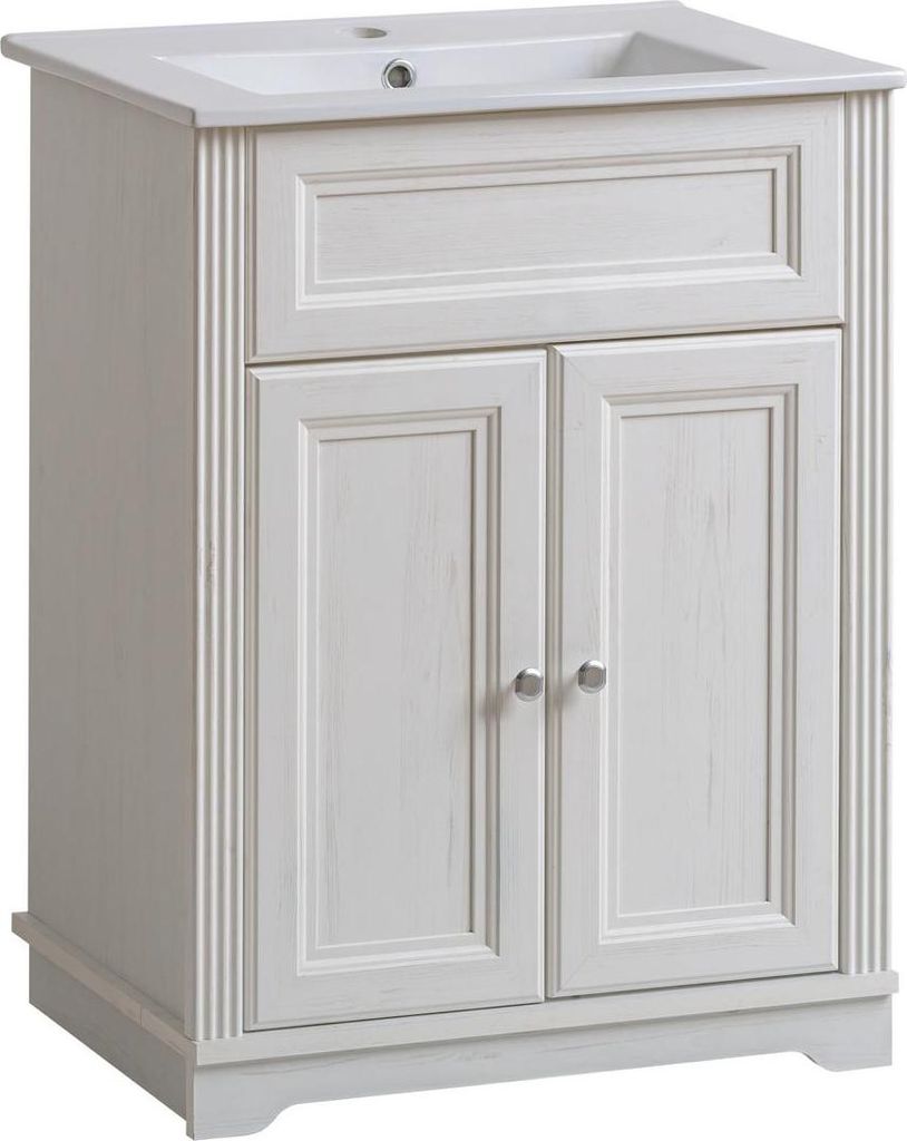 Badmöbel Antik Stil Becken Unterschrank Landhaus Badezimmer 60cm Waschbecken