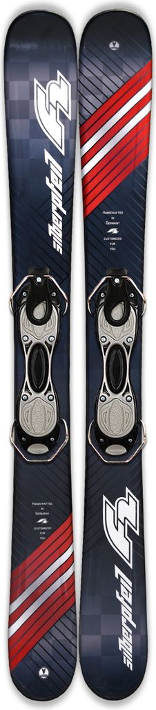 F2 Snowblades Silberpfeil 99cm Set mit Bügelbindung Fun Ski Kurzski