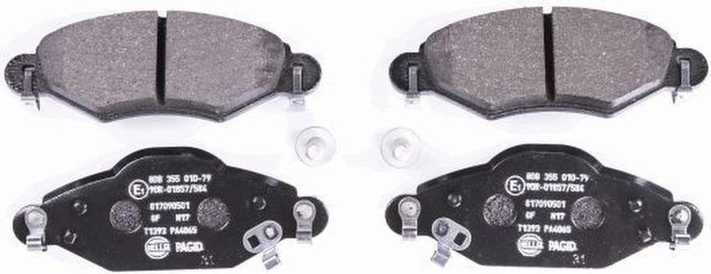 Bremsbelagsatz Scheiben mit Verschleißwarnung 16,8 mm HELLA für TOYOTA YARIS