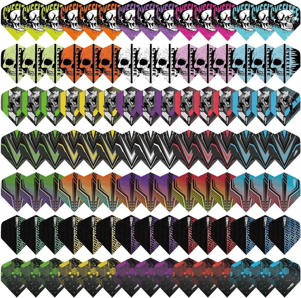 Remplacez vos Ailettes Cassées : Lot de 105 Plumes PET Fléchettes Standard