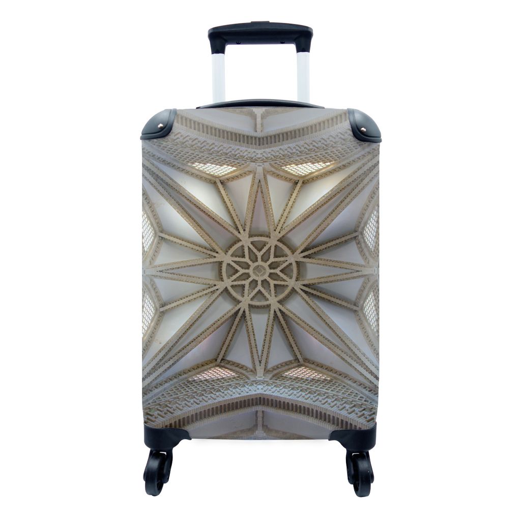 MuchoWow Koffer Handgepäck Trolley Rollkoffer Kleine Reisekoffer mit 4 Rollen - Decke einer Kapelle im Art-déco-Stil - Cabin Size < 55x40x23 cm...