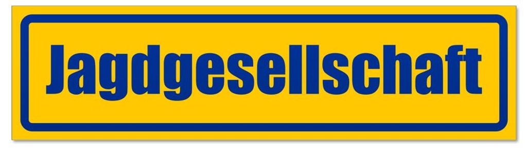 Kiwistar - Autoaufkleber - Blau - 20 x 5,3 cm - Jagdgesellschaft invertiert - Hinweis Aufkleber Sticker für Auto, Kfz, Fahrrad, PKW, LKW
