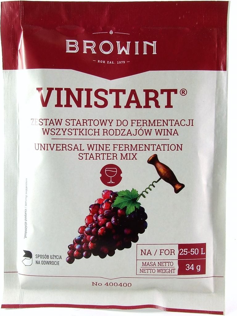 Vinistart - Weinhefe - Allzweck Complex 34g, Wein Hefe, Hefe für Wein