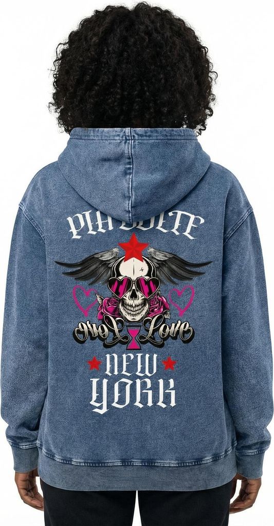 PIA BOLTE Hoodie - New York Jeans Style XL