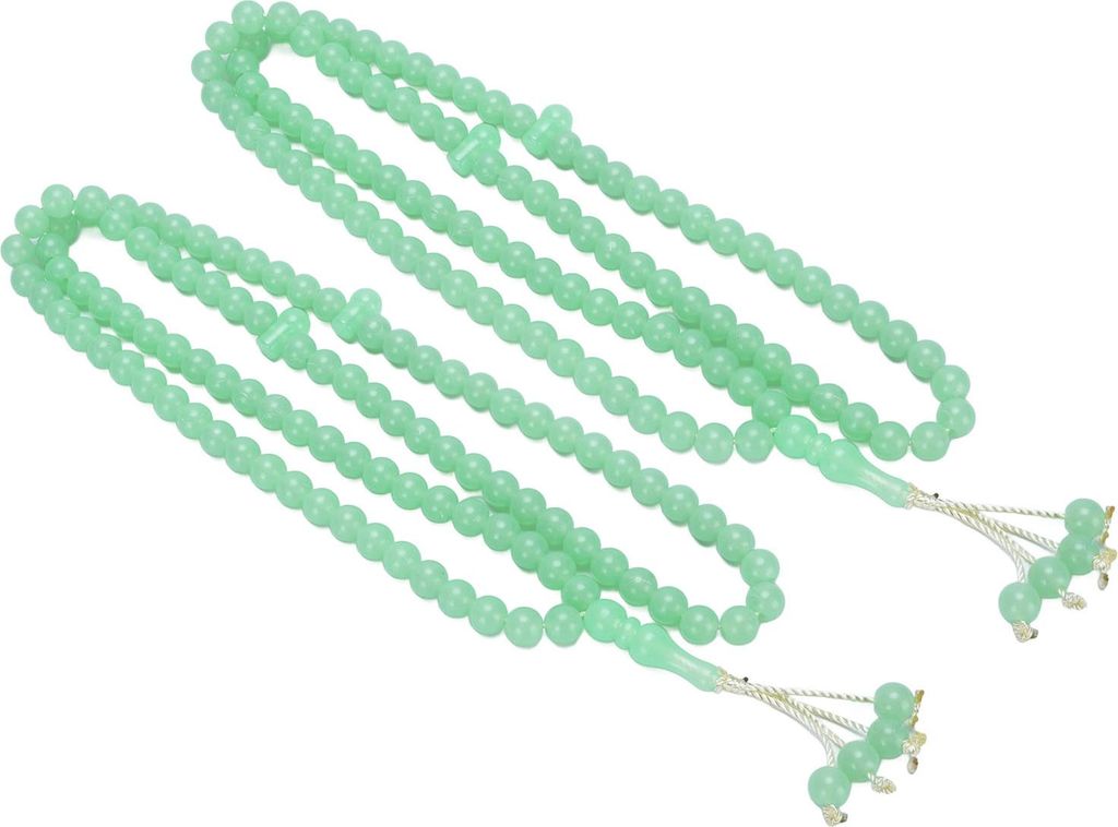 2Pcs Muslim Tasbih 99 Beads Necklace Bracelet for Rosary Pray Islamic Prayer Eid Ramadan Gift 10mm Luminous