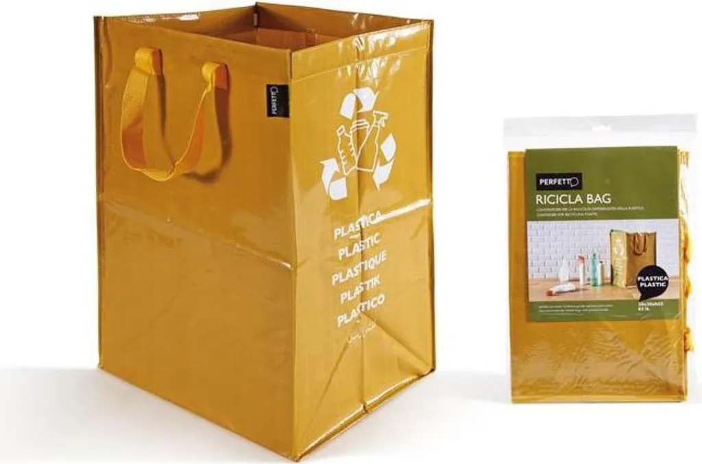 Perfetto 12852 Pattumiera Gialla 62L - Differenziata Ordinata
