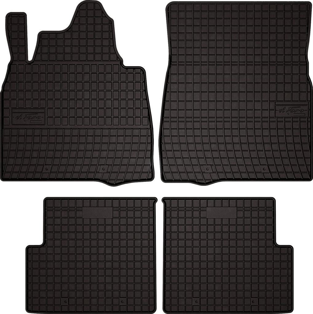 Gummifußmatten passend für Mercedes G W463 (Feld, Bj. 1990-2018) – schwarz, passgenau, mit Befestigungen set 4 Stk. - Gummi-Automatten