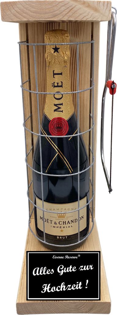Moet - Alles Gute zur Hochzeit - Eiserne Reserve Gitterkäfig Geschenk zur Hochzeit
