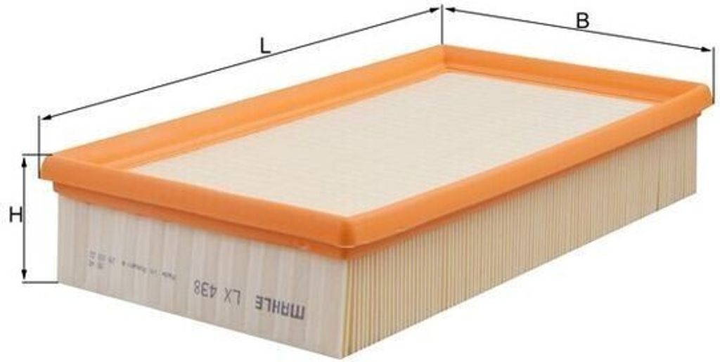 Luftfilter MAHLE LX 438 passend für MERCEDES-BENZ Stufenheck (W124) Filtereinsatz