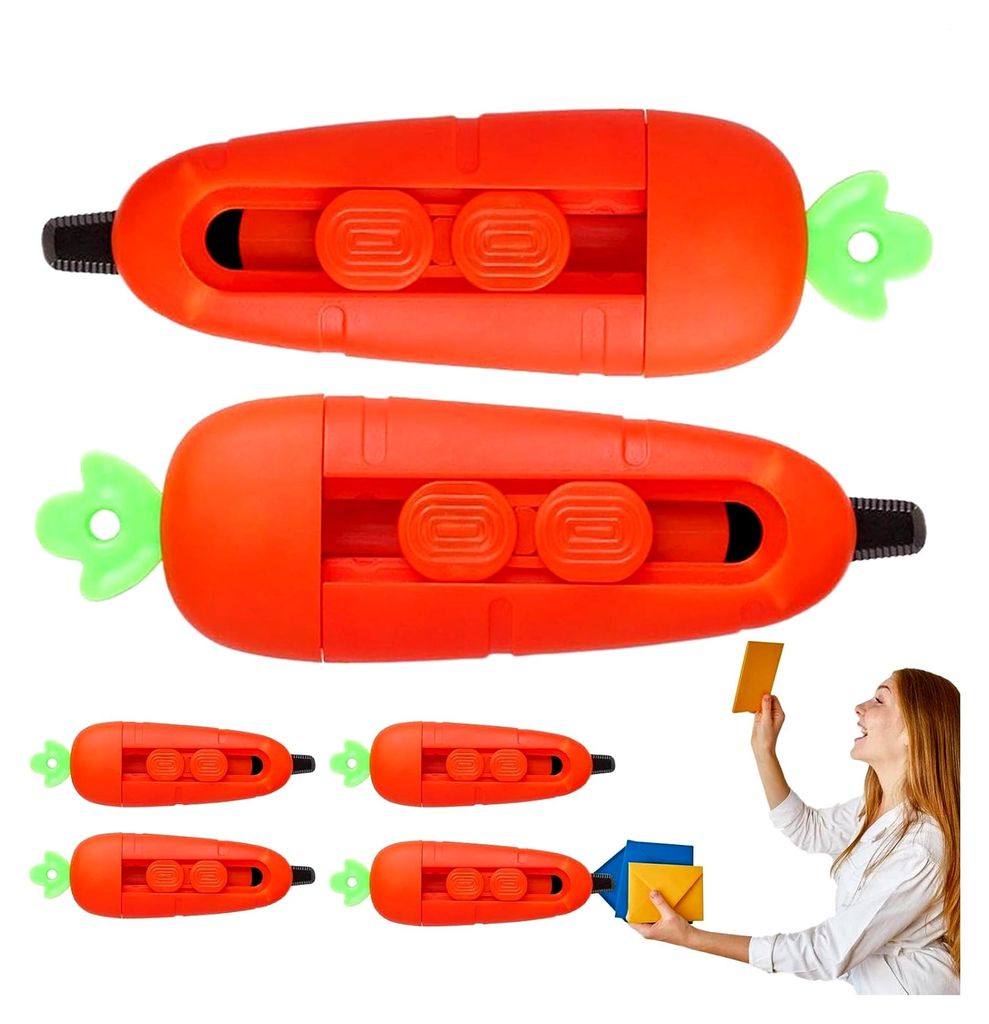 Umschlagschneider | Tragbarer Kartonschneider mit Sicherheitsverriegelung, 6 x Brieföffner für Zuhause, Arbeitsplatz, Schule