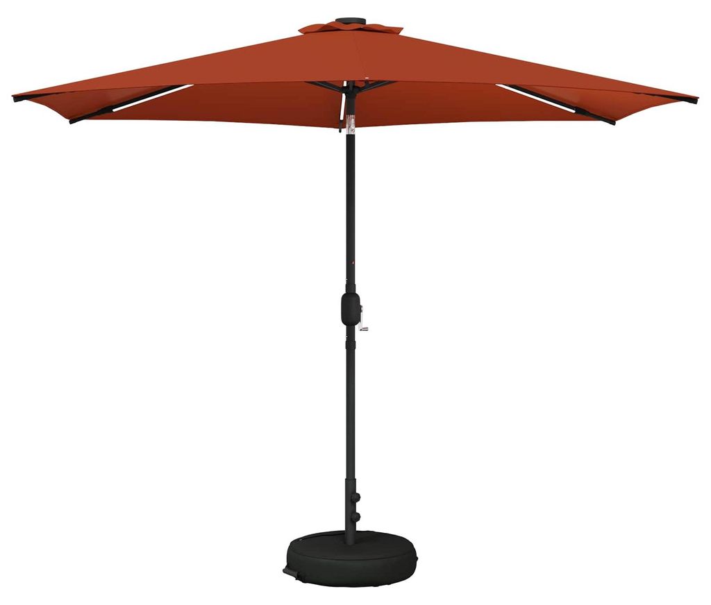 vidaXL Garten Sonnenschirm mit LED-Lichtern 300 x 300 cm Polyester