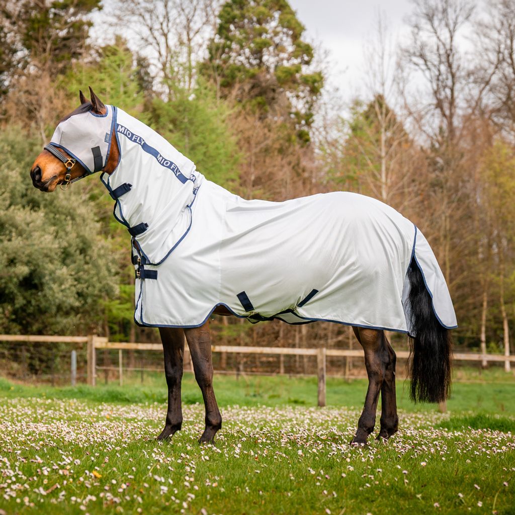 Horseware Mio Fly Rug Fliegendecke, Größe:90 cm / 4'6, Farbe:Lunar Rock/Navy