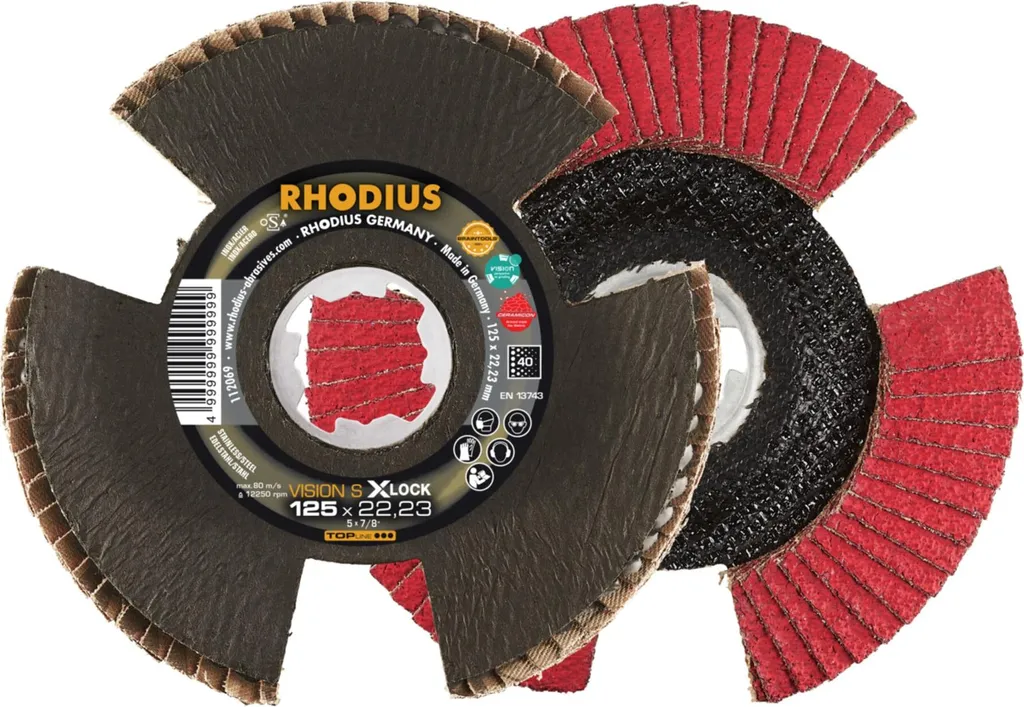 Rhodius 211401 VISION SPEED X-LOCK Flap disc Stainless steel, Steel, Non-ferrous metal 10 pc(s)