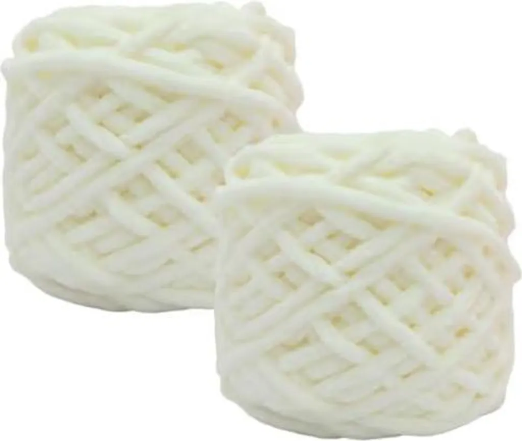 Fil chenille velours 12×95 g crème CAIJ, texture douce et moelleuse