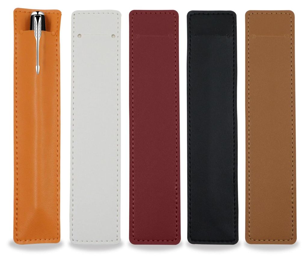 5-teiliges Lederetui für einen Füllfederhalter, Stiftetui für 1 Stift, Lederetui für Stifte, Bleistifte, Kugelschreiber, Eingabestifte, 16,5 x ...