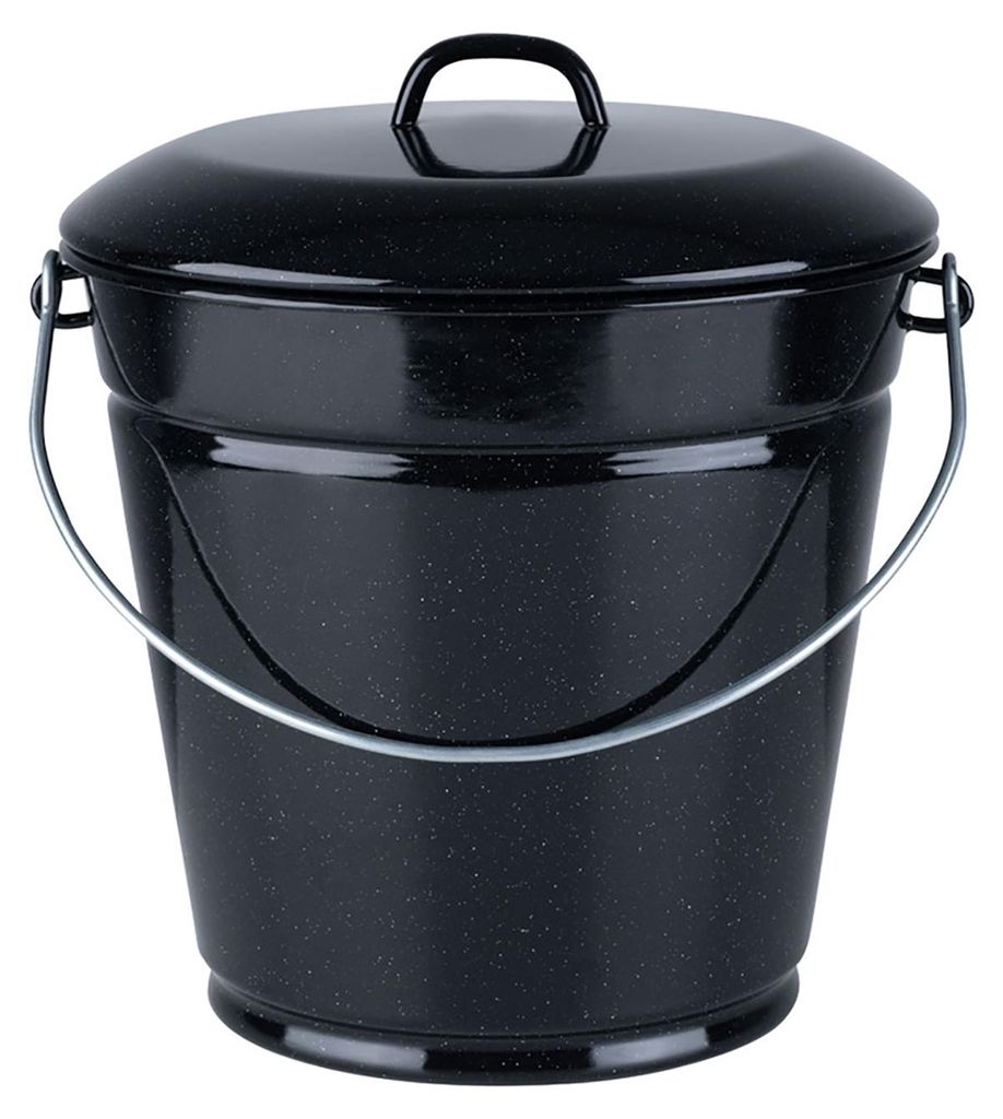 Wiadro emaliowane Riess Classic z pokrywką Ø28cm czarne Zdjęcie produktu 