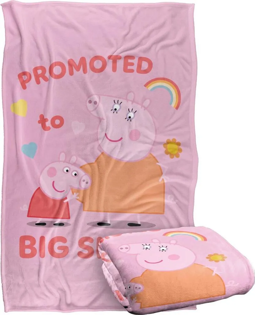 Cadeau Grande Sœur : Couverture Peppa Pig TV19295 pour chambre enfant