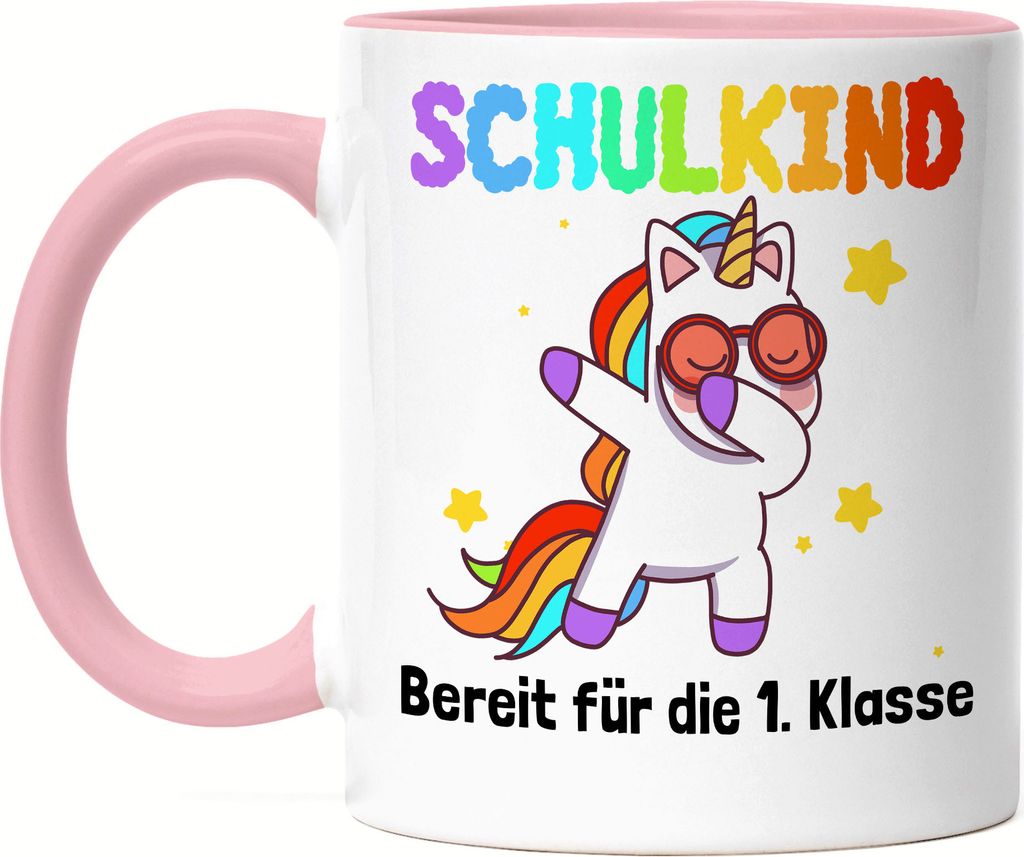Schulkind Bereit Für 1. Klasse Tasse Rosa Einhorn Unicorn Geschenkidee Grundschule Einschulung