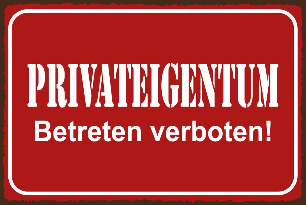 vianmo Holzschild 20x30 cm Privateigentum