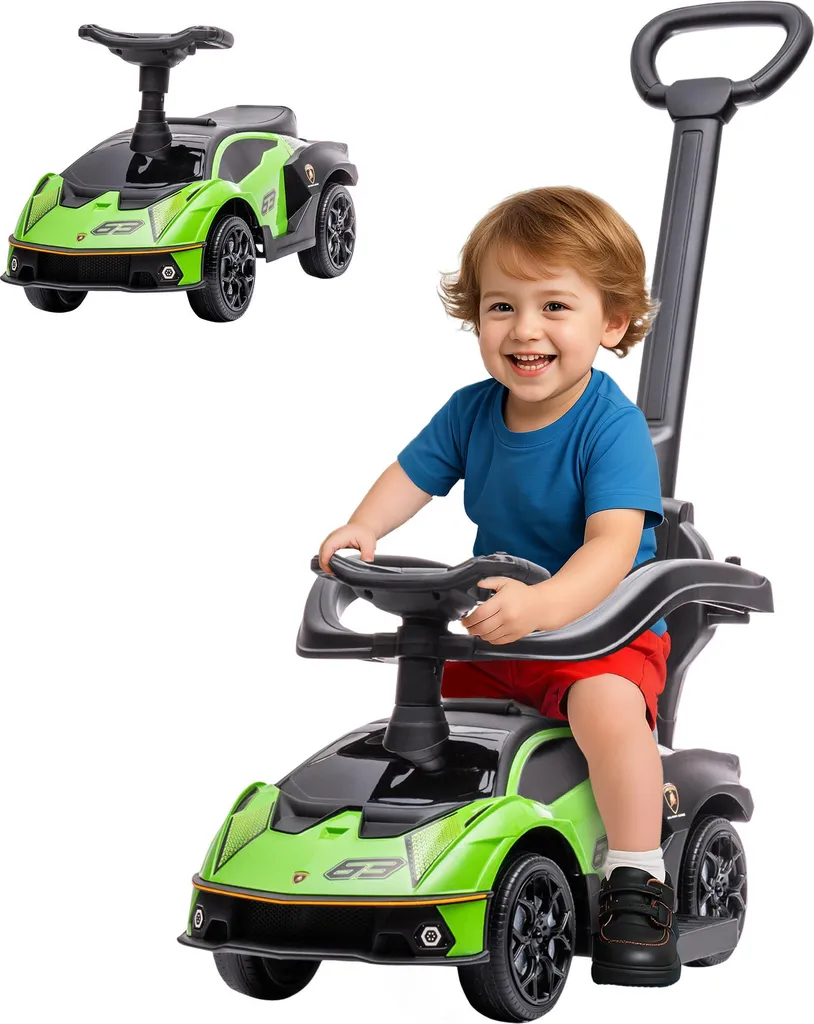 Voiture Porteur de Promenade Lamborghini pour Sorties au Parc 1-3 Ans
