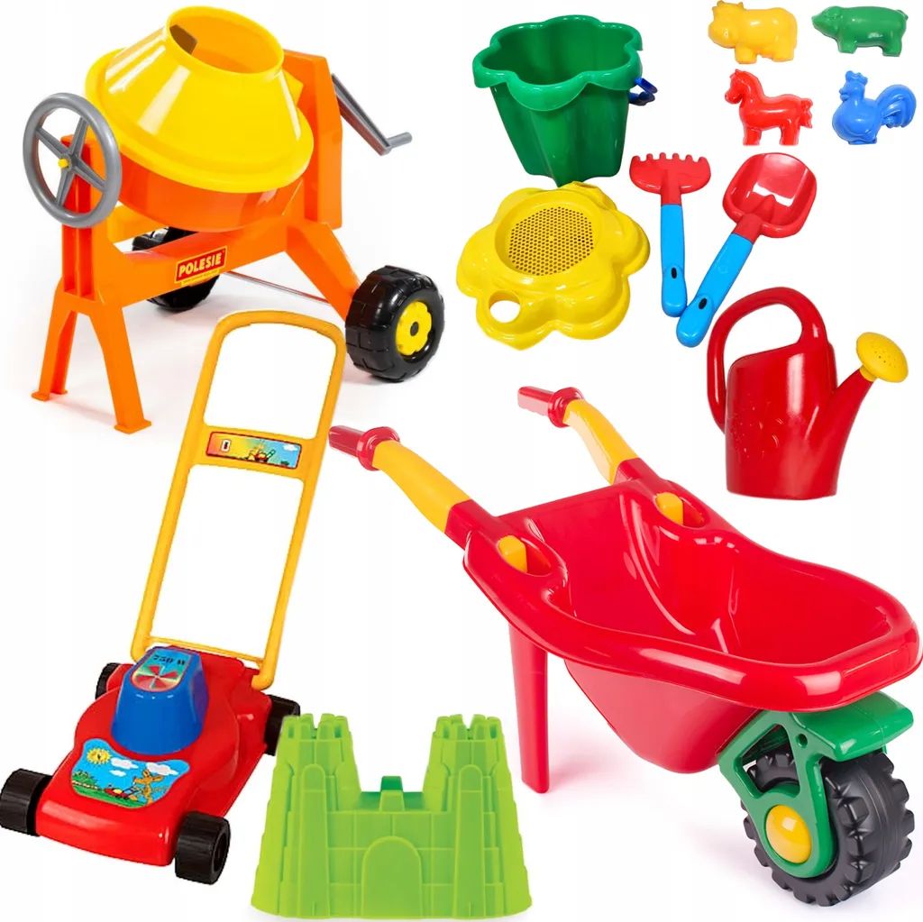 COIL set de jouets de sable 7 en 1 avec seau et moules de plage enfant