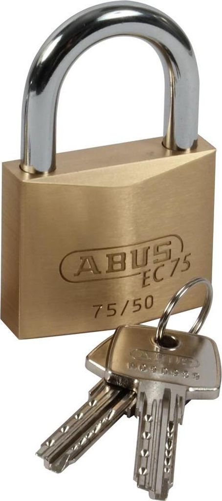 ABUS Zylindervorhangschloss 75/30 vs Schlosskörperbreite 30 mm, Messing verschiedenschließend