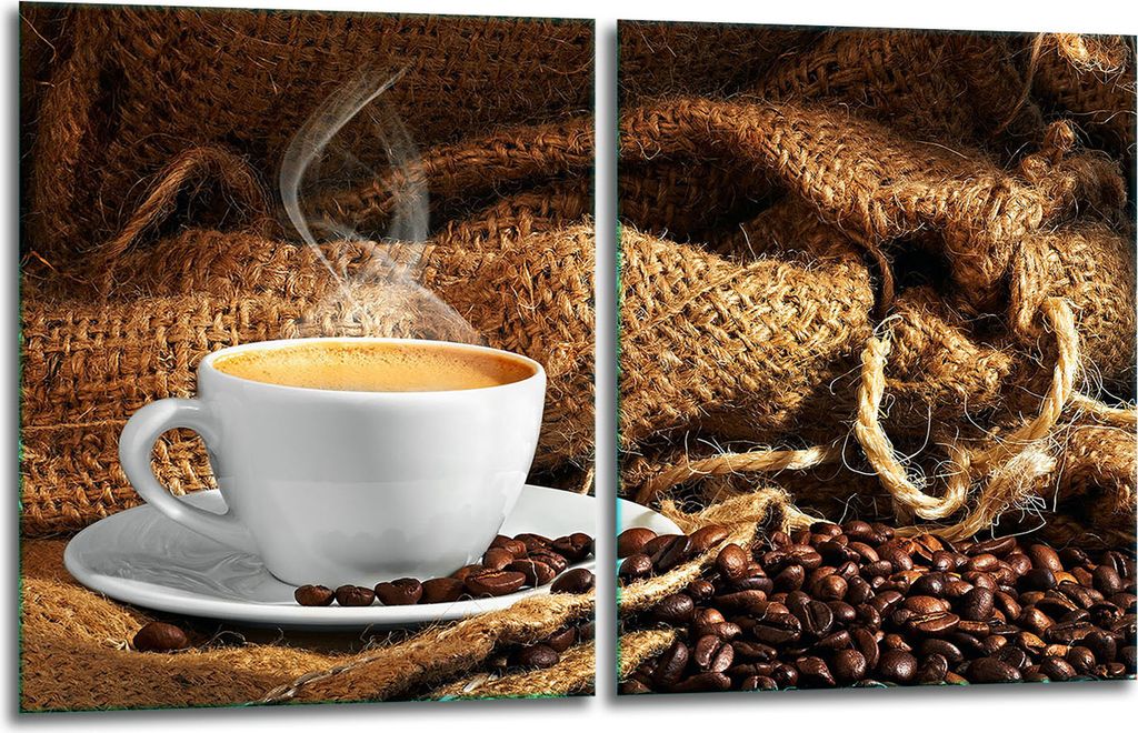 Herdabdeckplatten 2x40x52 Glaskeramikkochfeld 2-Teilig Glas Spritzschutz Kaffee