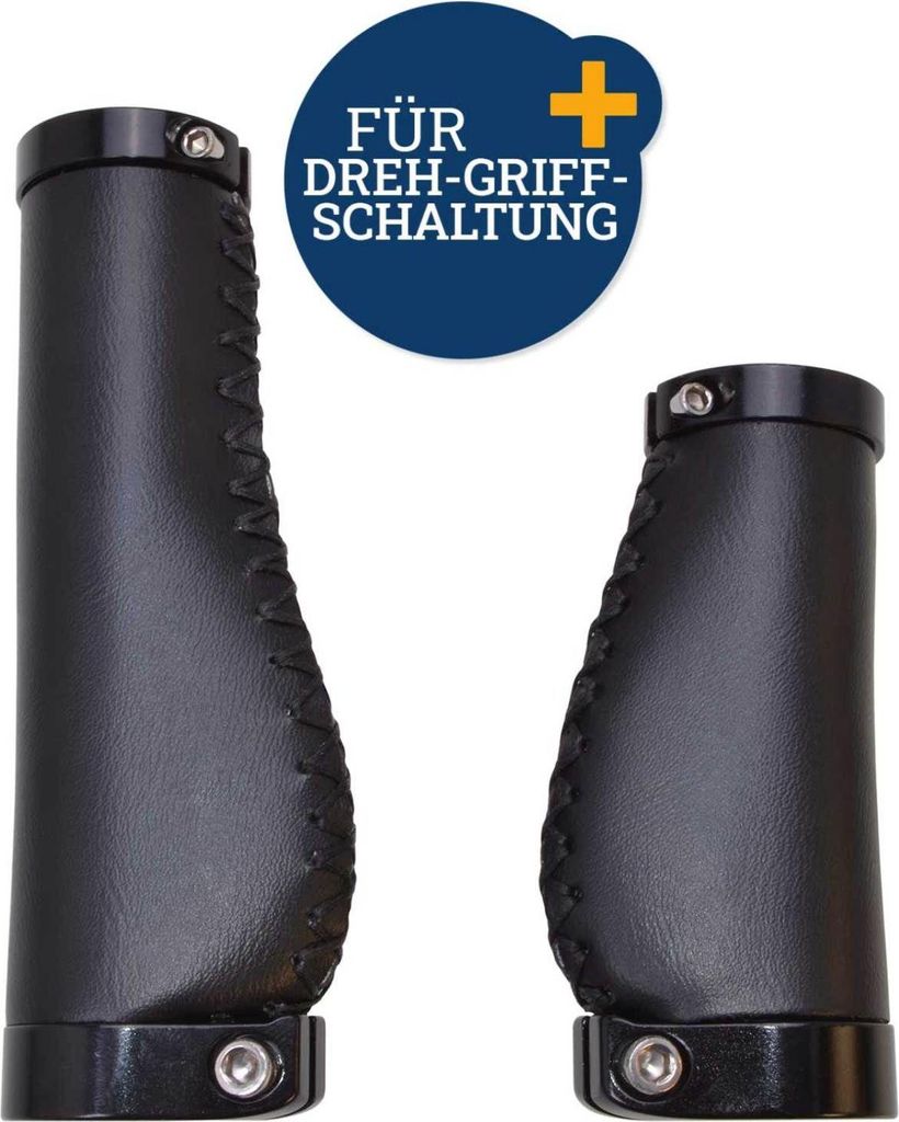 Set di manopole per bicicletta Ergo-Grip in pelle per Immagine del prodotto 