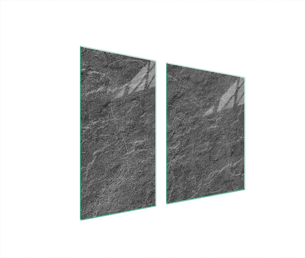 Piastre copri fornelli 2 pezzi 90x52 Copri piano cottura in ceramica tagliere in vetro grigio ardesia