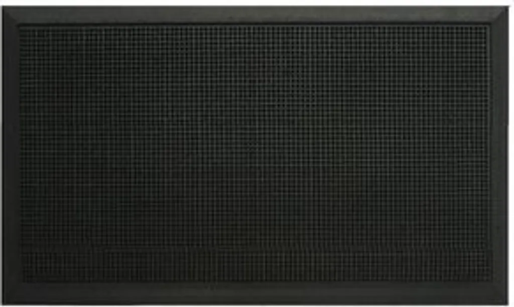 Tapis d'entrée extérieur en caoutchouc brossant 80x100 cm avec picots noir