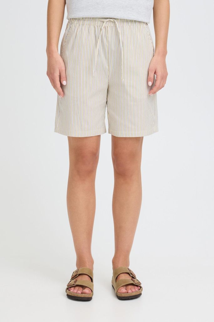 Oxmo OXFanny Damen Chinoshorts Bermuda kurze Hose Baumwollmischung Loose Fit