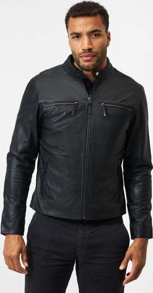 Herren Lederjacke Ricano TRAVELLER – Schwarz / 3XL