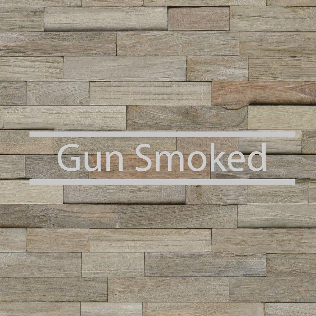 INDO rustikale Holzwandverkleidung Teak DA52050GS Gun Smoked