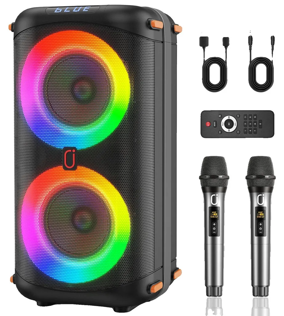 Appareil karaoké portable 2 micros : chantez partout sans encombre