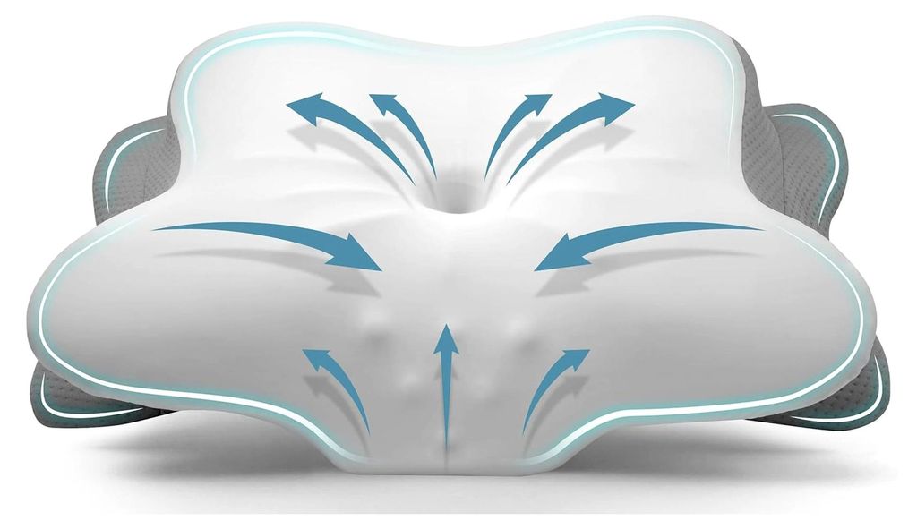 Orthopädisches Nackenstützkissen aus hochwertigem Memory Foam - Ergonomisches Nackenkissen für Seiten-, Rücken- und Bauchschläfer - waschbarer...