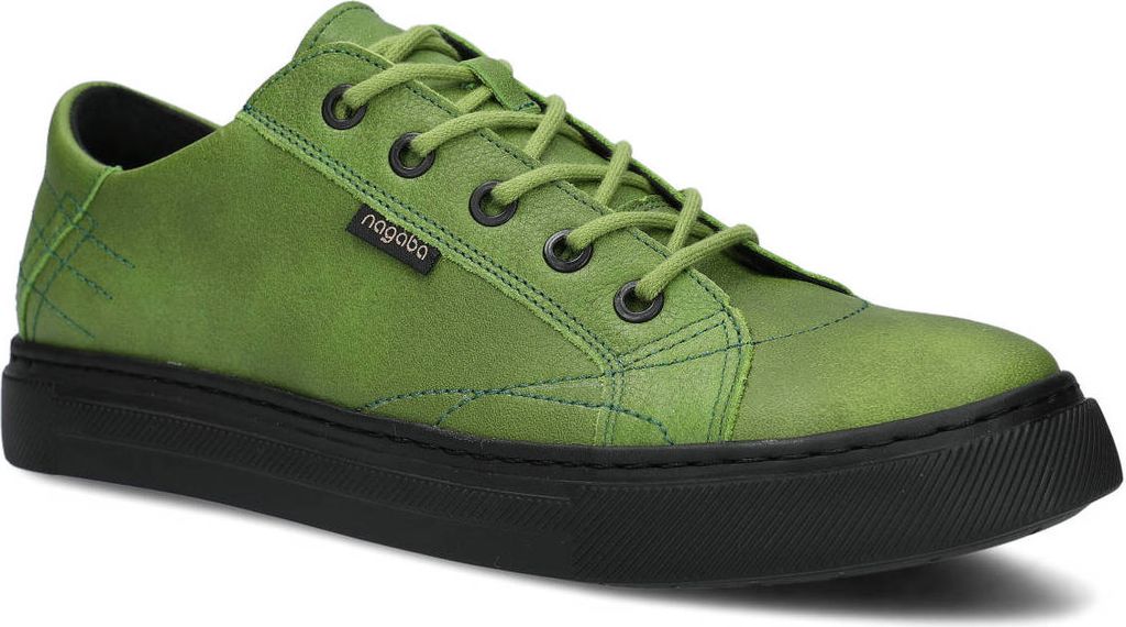 NAGABA Sneaker Herren Halbschuhe Echtleder für Herbst Frühling x, xPistazie, 41